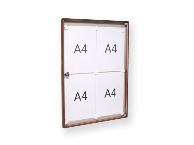 TABLÓN DE ANUNCIOS VERTICAL GRANDE EFECTO MADERA OSCURA