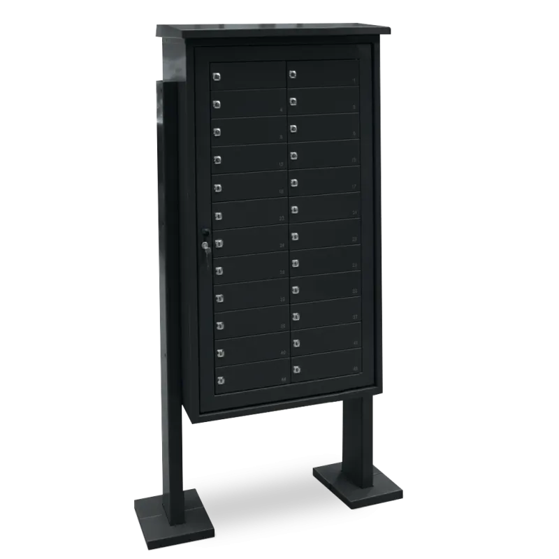 BUZON COMUNITARIO 24 CASILLEROS PUERTAS CIEGAS NEGRO