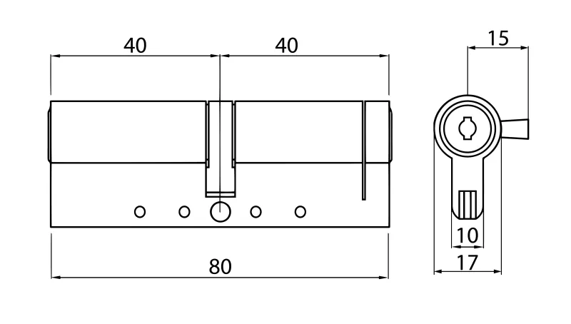 CILINDRO DRAGON 40/40 NK