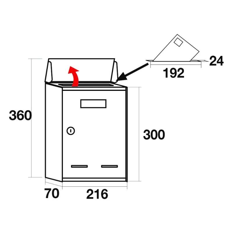BUZON NANO Acero INOXIDABLE