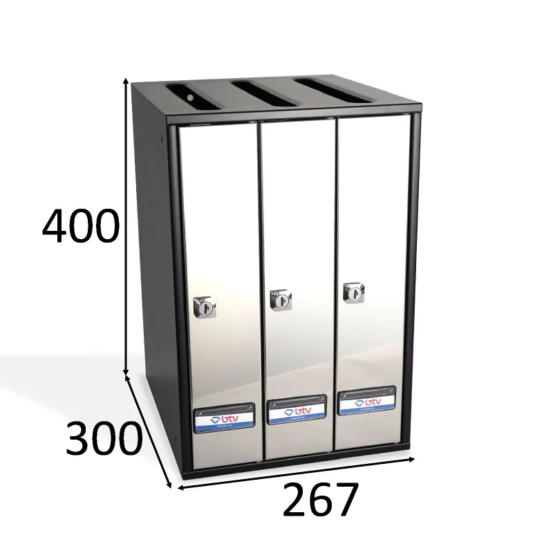 BUZON PRISMA SUPERIOR INOX SATINADO G3