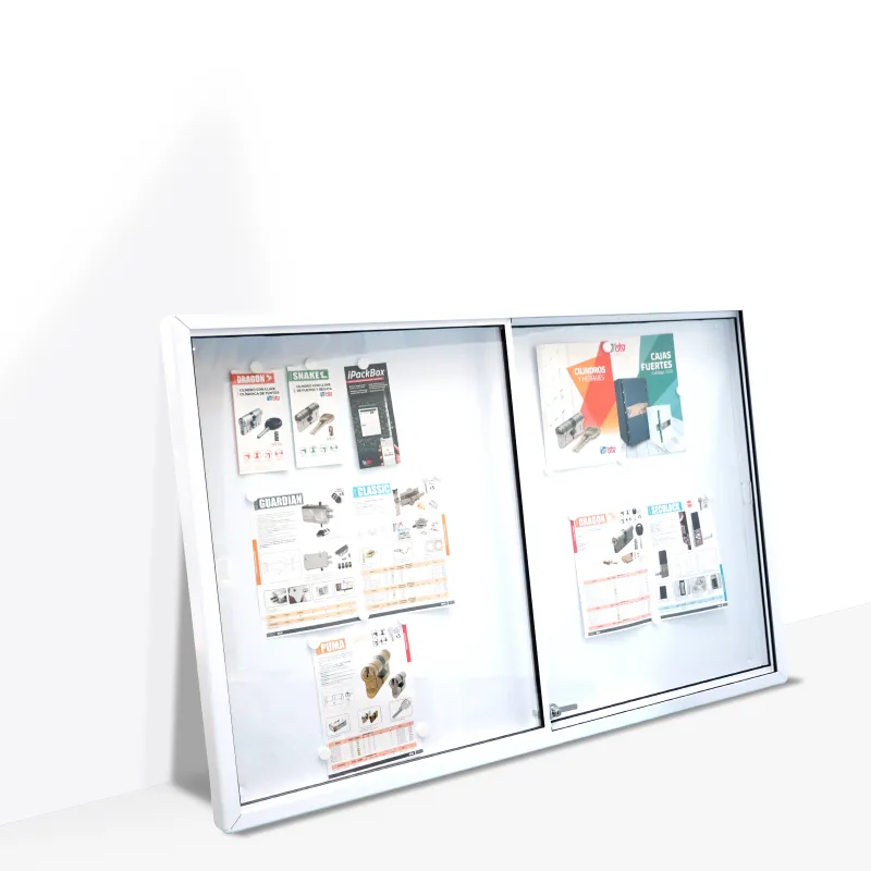 VITRINA ANUNCIOS ALUMINIO PINT BLANCO 1000X1500