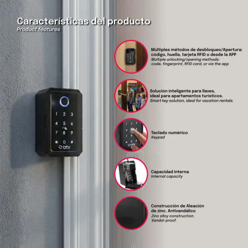 GUARDALLAVES ELECTRÓNICO TEKEY CON BLUETOOTH