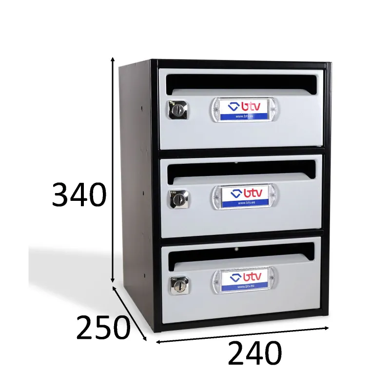 BUZON MONCAYO ACERO INOXIDABLE SATINADO 240x250 G3