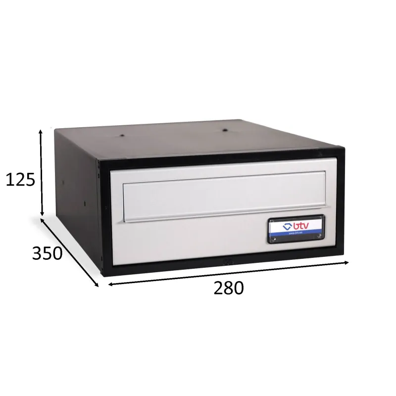 BUZÓN VIENA DOBLE ACCESO PINT. ALUMINIO 280 x 350