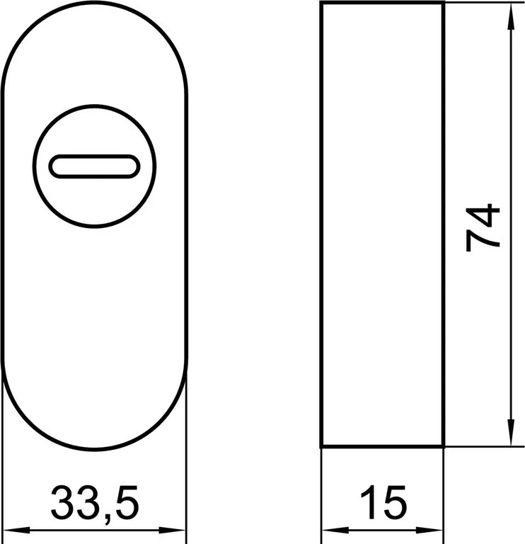 ESCUDO INOX 15 MM ESPESOR OVALADO