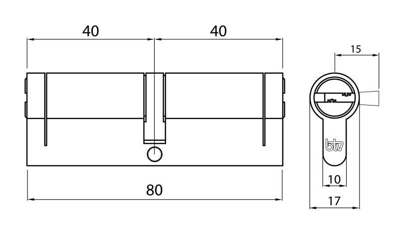 CILINDRO SNAKE PLUS 40/40 NK BOX 5 LLAVES