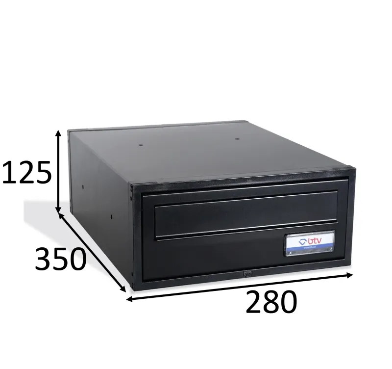 BUZON VIENA DOBLE ACCESO 280X350 NEGRO