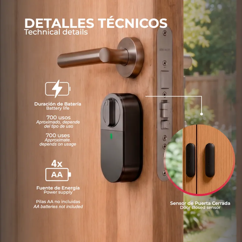 CERRADURA INTELIGENTE ARGOS TTLOCK NEGRO