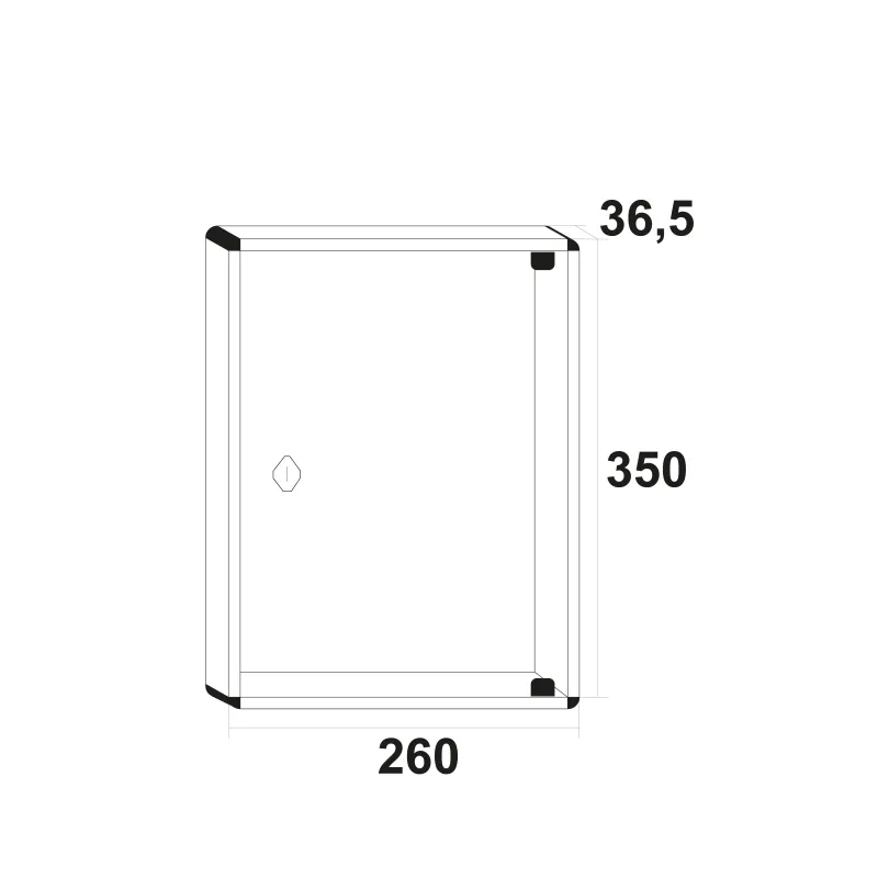PORTALLAVES DISEÑO V1 |  21 LLAVES (260 x 350) | ALUMINIO MADERA OSCURA