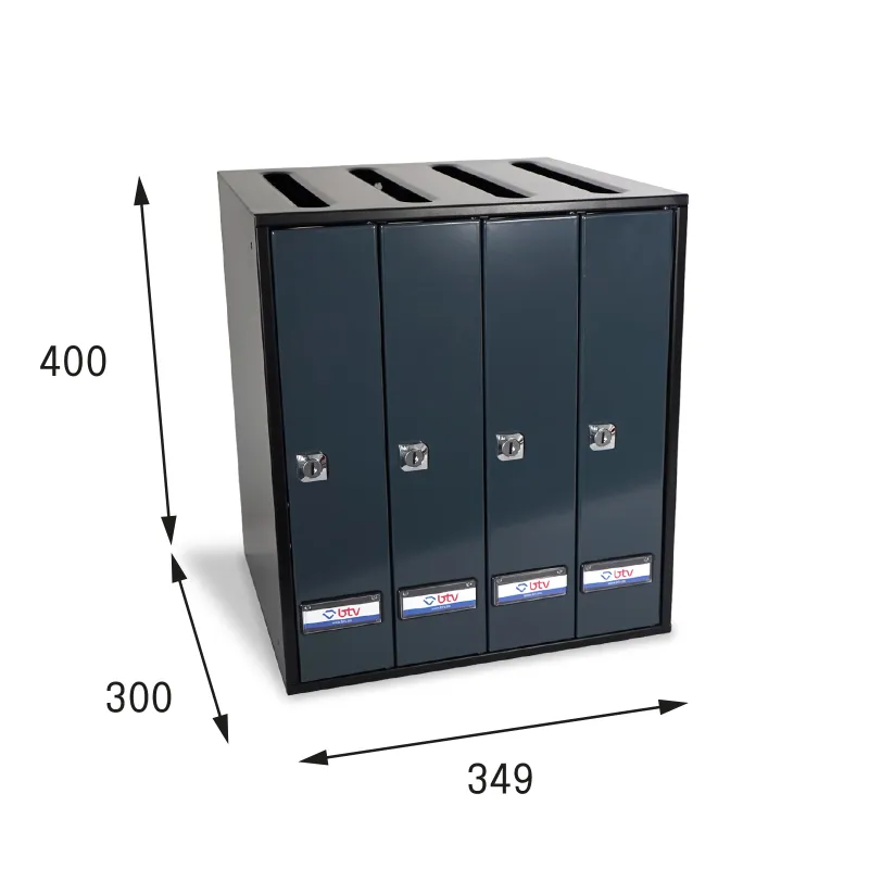 BUZON PRISMA SUPERIOR G4 CUERPO NEGRO PUERTA ANTRACITA
