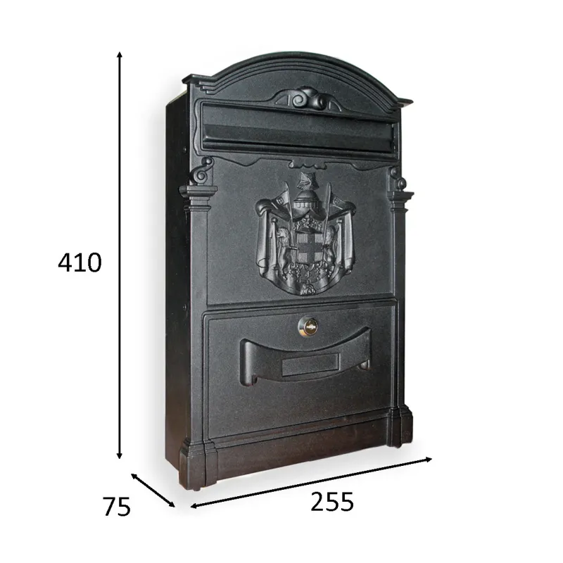 BUZÓN IMPERIAL NEGRO PUERTA CIEGA