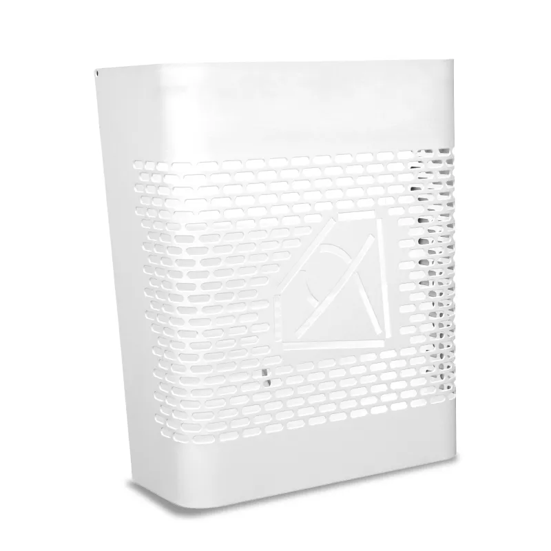 CESTA PARA PUBLICIDAD VERTICAL BLANCA