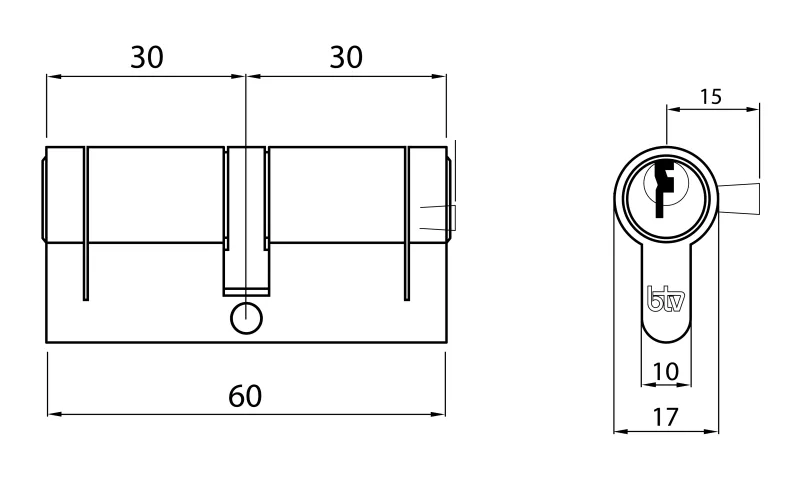 CILINDRO PUMA  30/30 NK