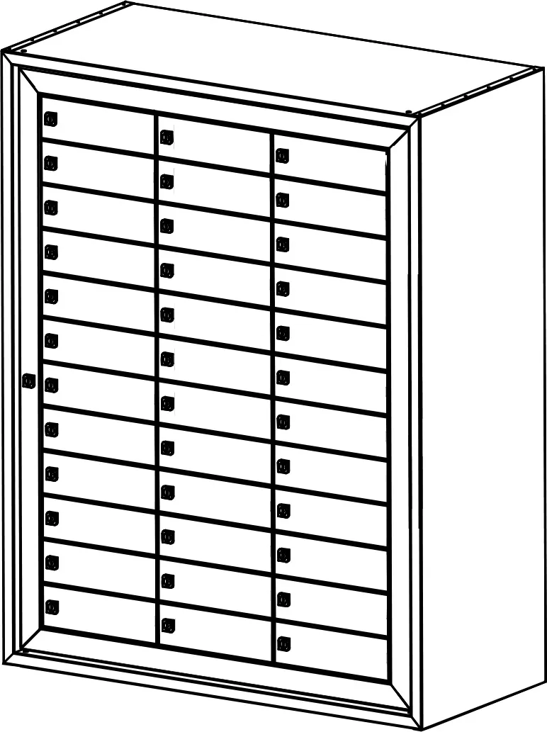 BUZON COMUNITARIO 36 CASILLEROS PUERTAS CIEGAS ANTRACITA