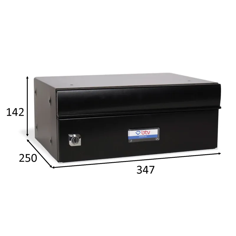 BUZON EXPO HORIZONTAL 347x250 NEGRO