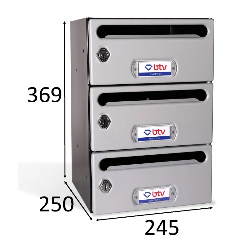 BUZON MERCURIO TRIPLE (3 BUZONES) GRIS