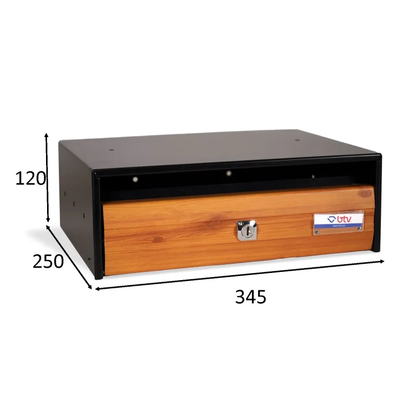 BUZON TROYA 345X250 MADERA OSCURA