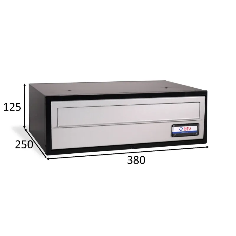 BUZON VIENA DOBLE ACCESO 380 X 250 PINT. ALUMINIO