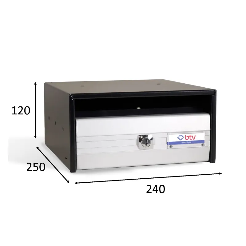 BUZON TROYA 240X250 PLATEADO