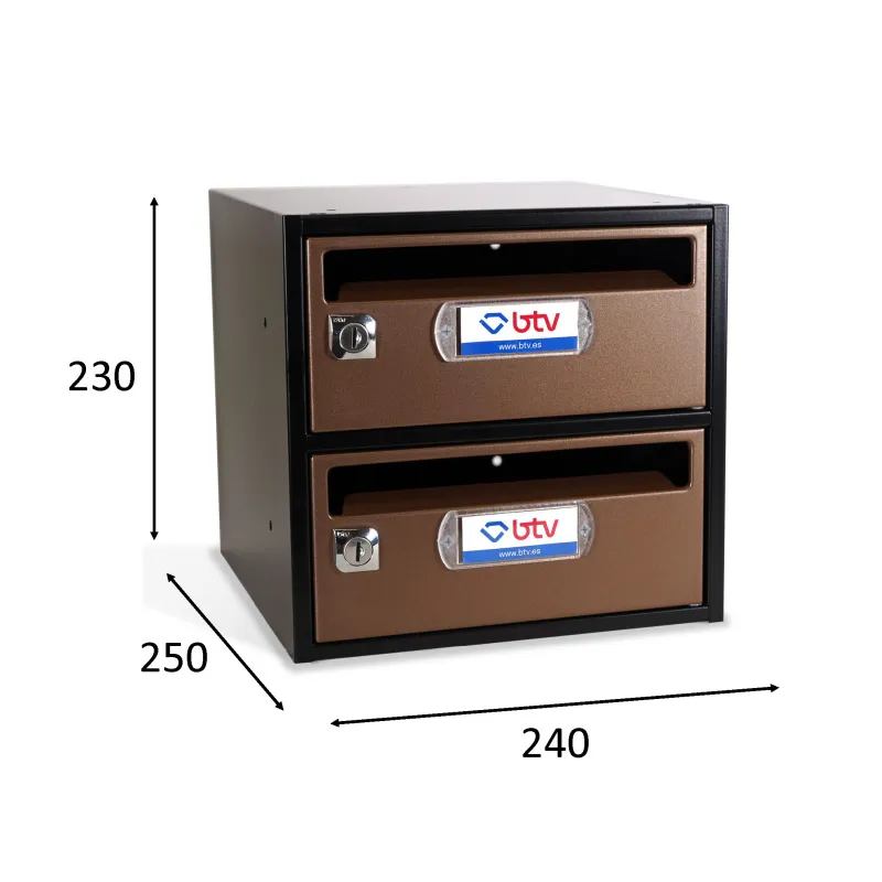 BUZÓN MONCAYO DOBLE (2 BUZONES)BRONCE