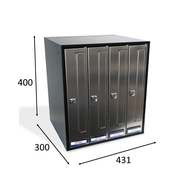 BUZON PRISMA FRONTAL INOX BRILLO G4 C/SOLAP